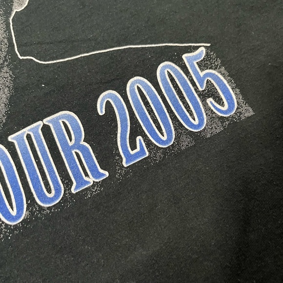 🎸 '05 James Taylor Artist Blue Embroider Text Summer Tour Lot 2005 Cotton Tee - Picture 5 of 15
